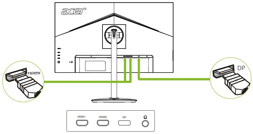 acer XV272U LCD Monitor - monitor into a nearby