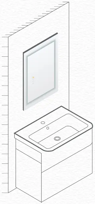 WISFOR KC JJ1828 US Bathroom Mirror - Hang It Vertically