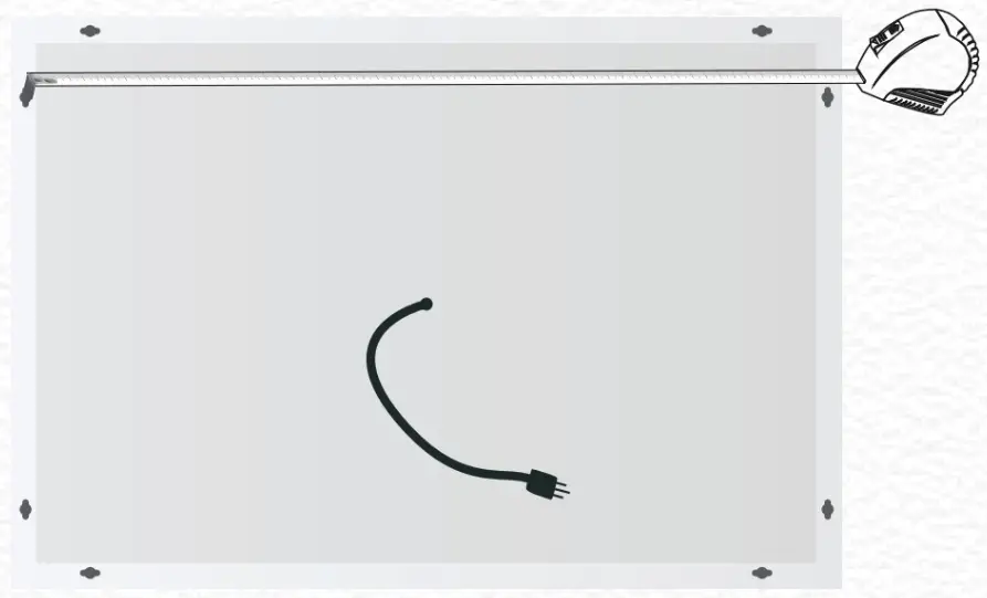 WISFOR KC JJ1828 US Bathroom Mirror - Mirrir Hook