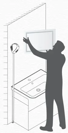 WISFOR KC JJ1828 US Bathroom Mirror - Mounting Height