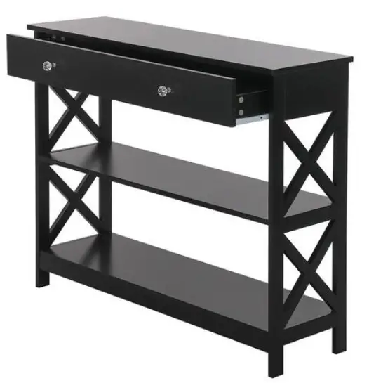 Maypex 300369-BLK-V1 Manufactured Wood Console Table