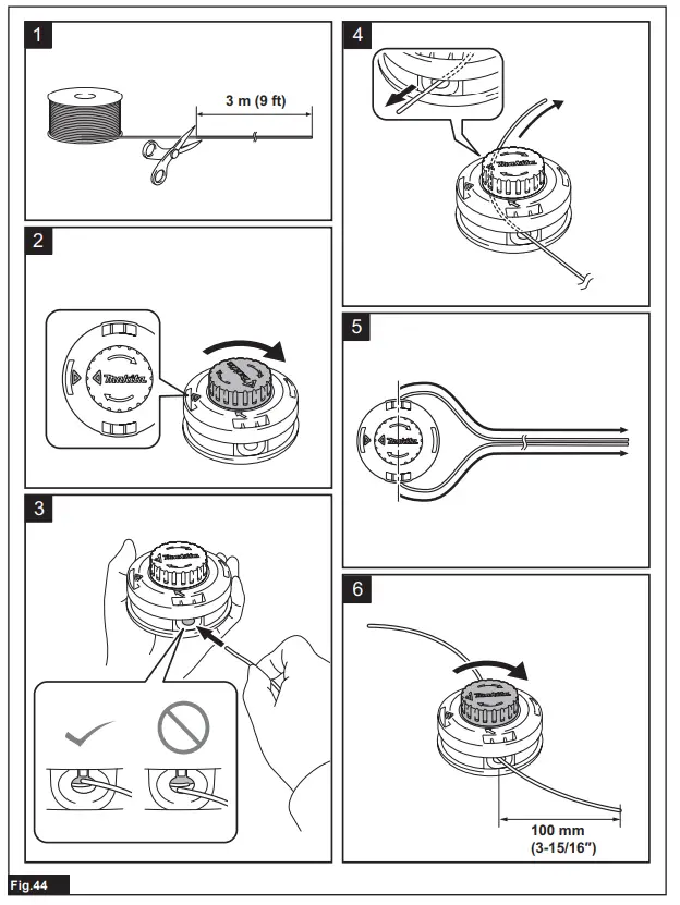 makita UR017G Cordless Grass Trimmer - Fig 46