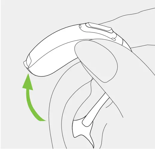 Removing the hearing aid