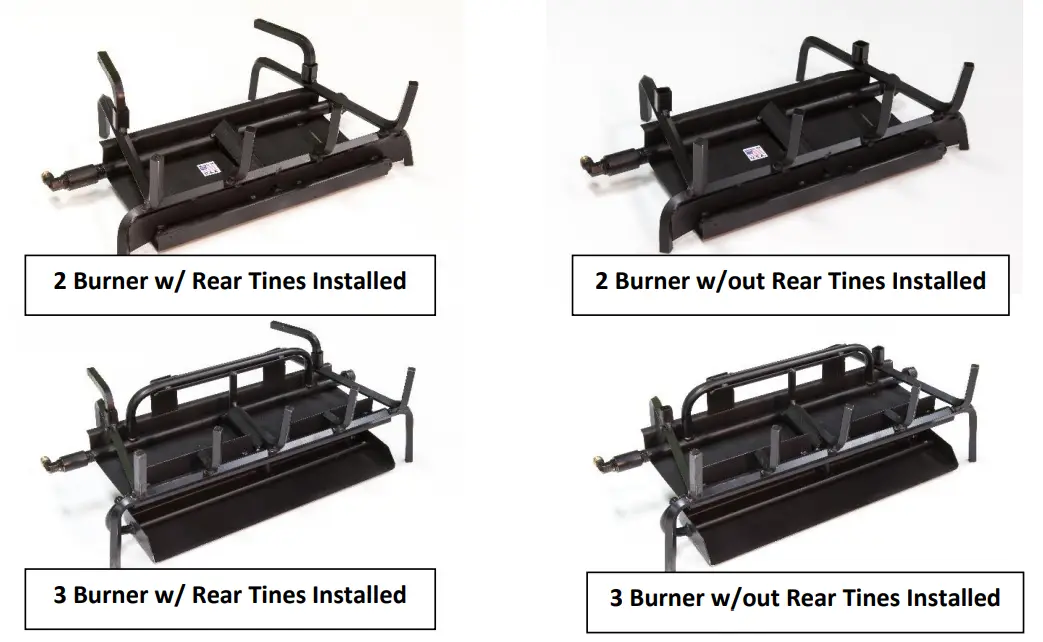 2BRN-18 Mason Lite Virginiana Vented Gas Burner with Logs
