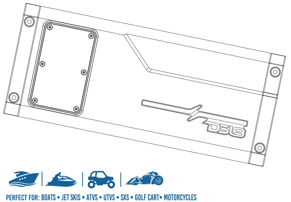DS18 NVY T800 4D 4 Channel Marine Waterproof Amplifier