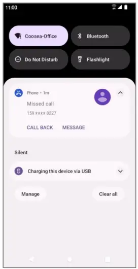 koobee SL004T Smartphone - Notifications panel
