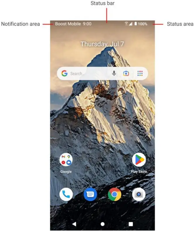 koobee SL004T Smartphone - Status Bar Layout