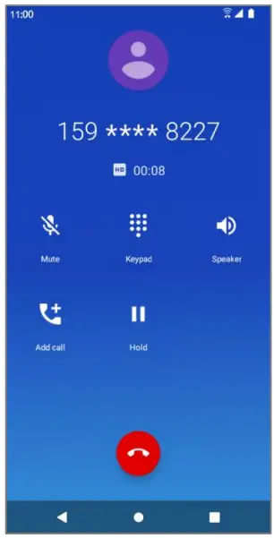 koobee SL004T Smartphone - call ends 2