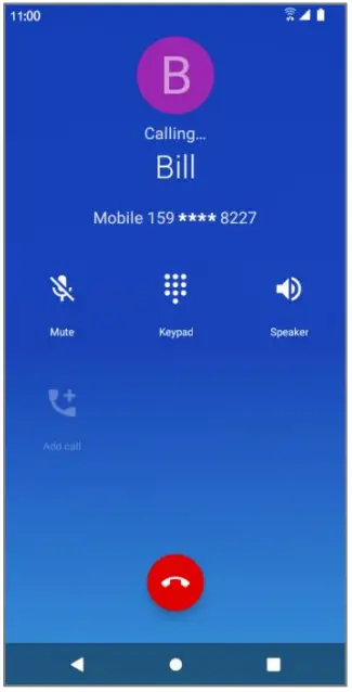 koobee SL004T Smartphone - call ends