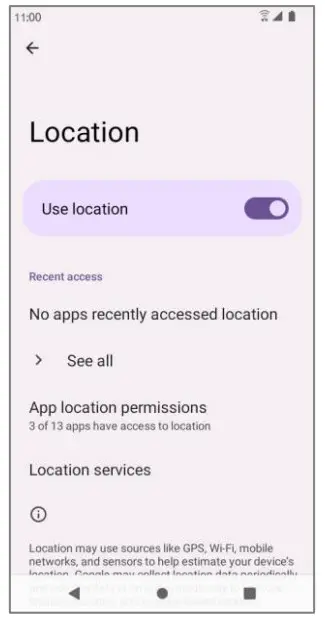 koobee SL004T Smartphonee - Access Location Settings