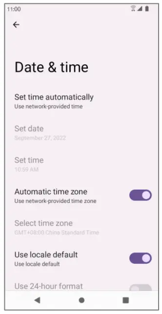 koobee SL004T Smartphonee - Change date & time
