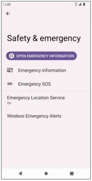 koobee SL004T Smartphonee - Safety and emergency