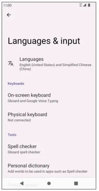 koobee SL004T Smartphonee - settings menu opens.