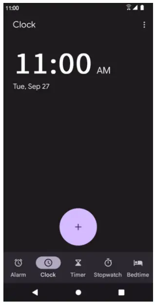 koobee SL004T Smartphonee - swipe up and tap Clock