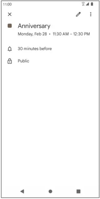 koobee SL004T Smartphonee - tap an event