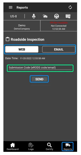 Falcon ELD App -Transferring eRODS
