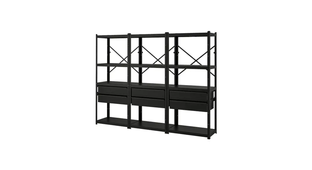 Ikea Bror Shelving Unit With Drawers Shelves Instructions