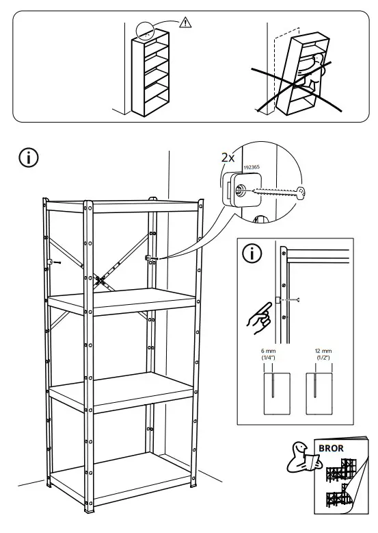 IKEA BROR Shelving Unit with Drawers Shelves - fig 14