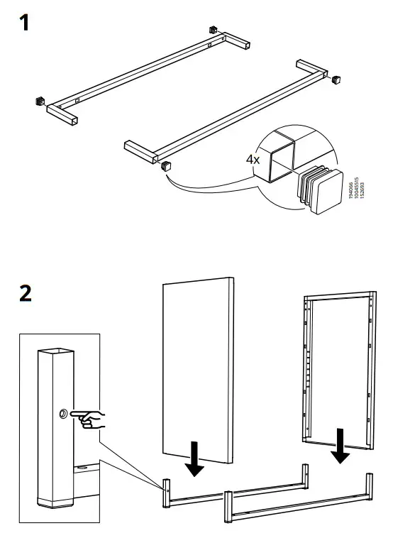 IKEA BROR Shelving Unit with Drawers Shelves - fig
