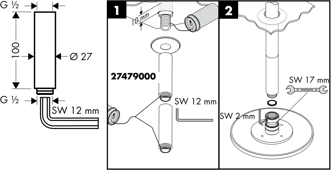 hansgrohe 27461000 - Ceiling mount 2