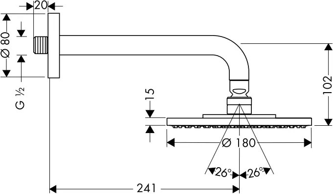 hansgrohe 27461000 - Dimensions 2