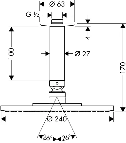 hansgrohe 27461000 - Dimensions 3