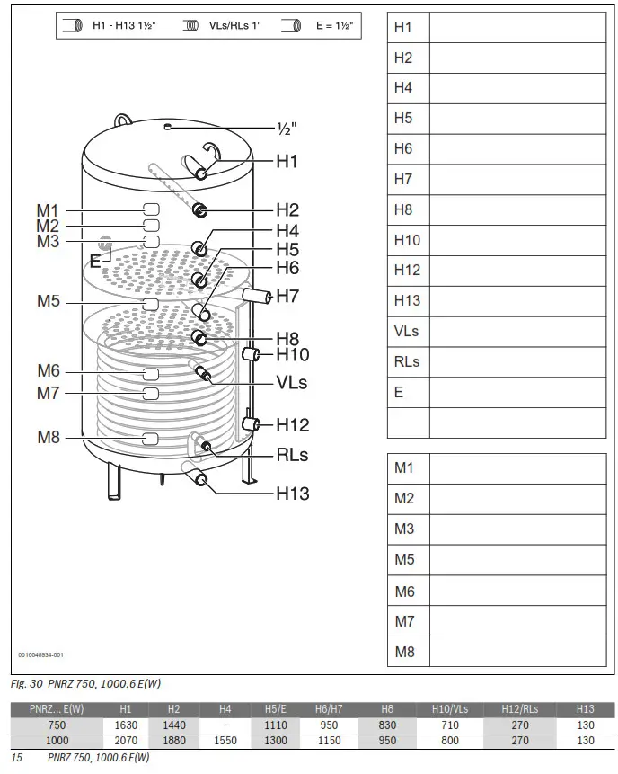 Buderus PW 500 Buffer Cylinder - fig 121