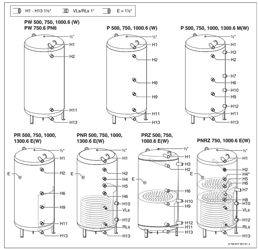 Buderus PW 500 Buffer Cylinder - fig