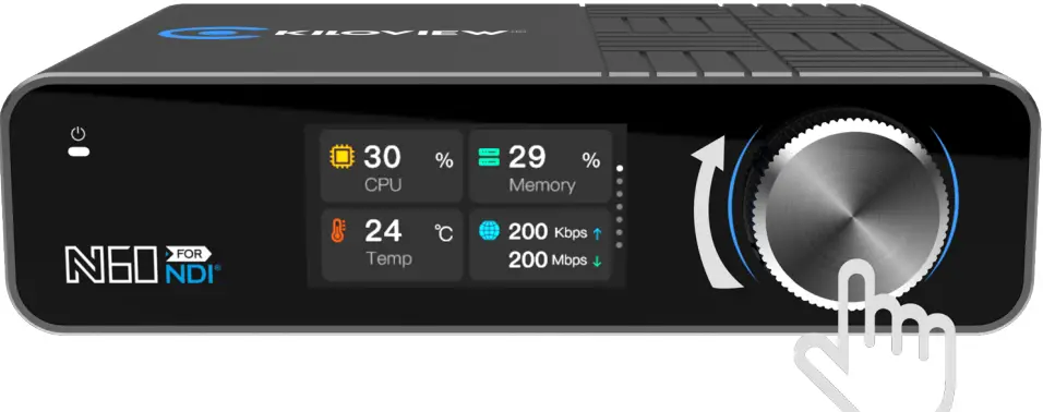 LCD Screen and Scroll Wheel