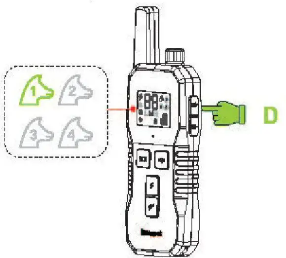 Hawpet DT-69 Dog Training Collar - test light3