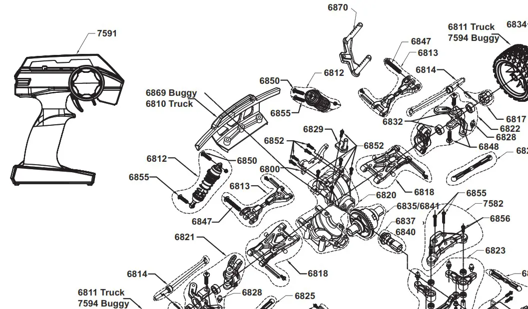 df models 3177 Dirt Fighter Buggy - Parts 1