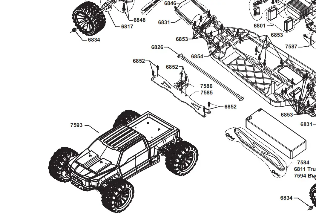 df models 3177 Dirt Fighter Buggy - Parts 2