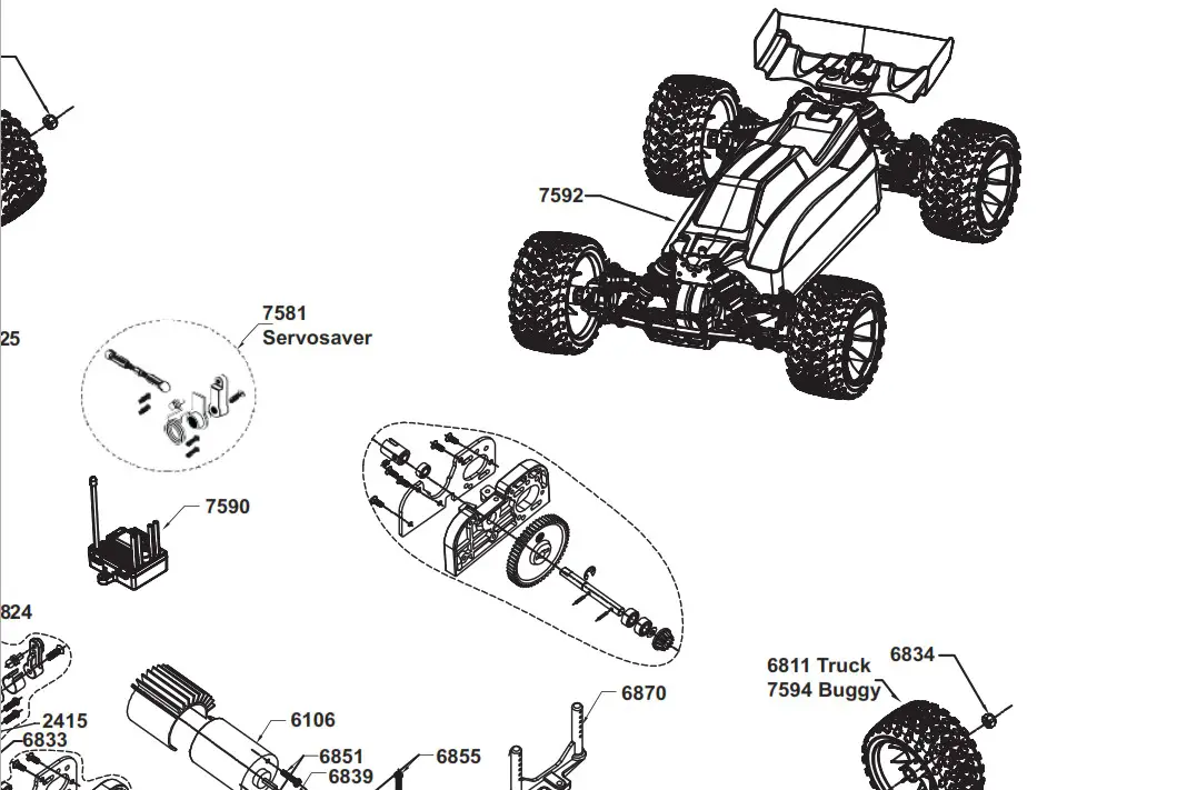 df models 3177 Dirt Fighter Buggy - Parts 3