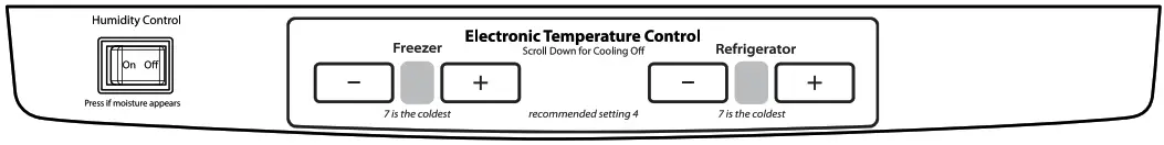 Whirlpool W11396863A Bottom Freezer Refrigerator - CONTROLS