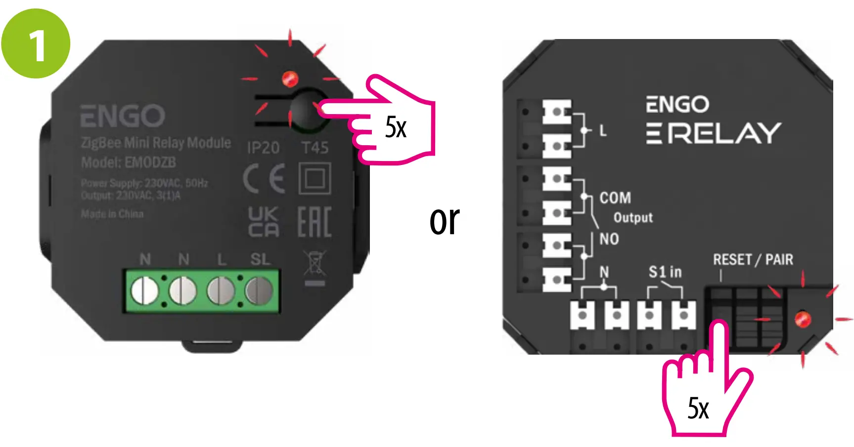 Binding thermostat with the module/relay