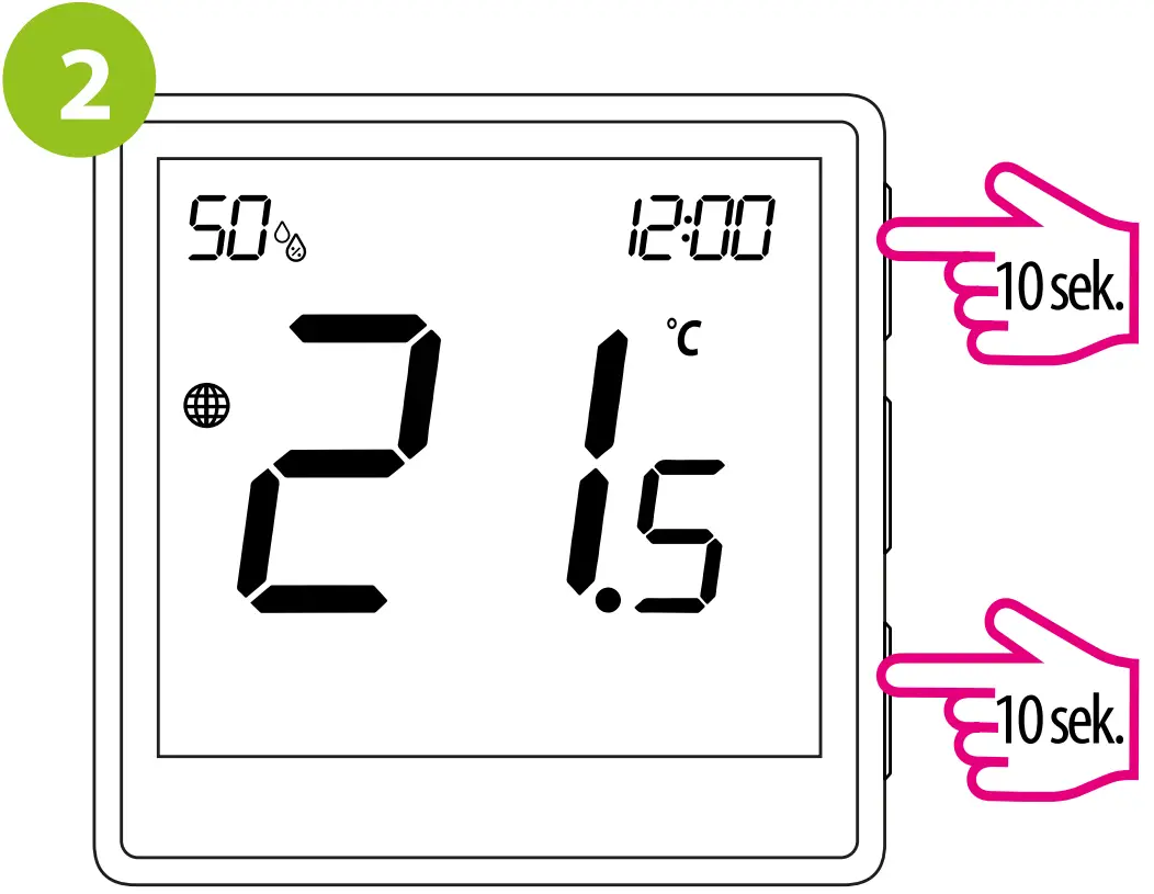 Binding thermostat with the module/relay
