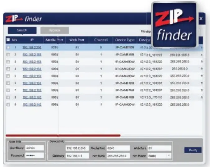 ZIP IP CAM555W 5 50mm IP Bullet 4K Camera - IP Camera Configuration