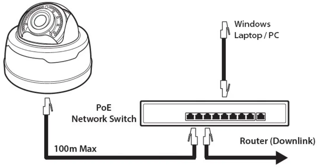 ZIP IP CAM555W 5 50mm IP Bullet 4K Camera - Plug the camera
