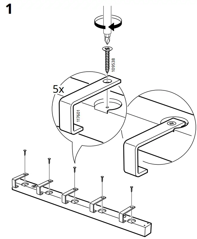 IKEA AA-1139506-6 TJUSIG Hanger for Door Wall - Fig 3