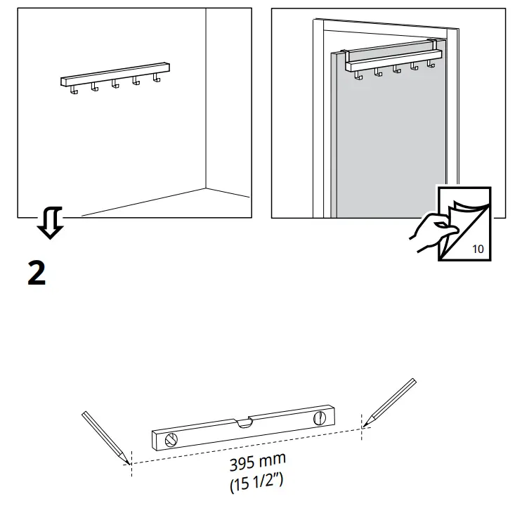 IKEA AA-1139506-6 TJUSIG Hanger for Door Wall - Fig 4