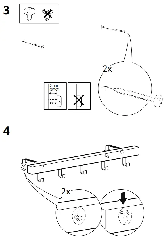 IKEA AA-1139506-6 TJUSIG Hanger for Door Wall - Fig 5