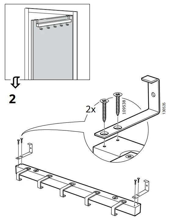 IKEA AA-1139506-6 TJUSIG Hanger for Door Wall - Fig 6