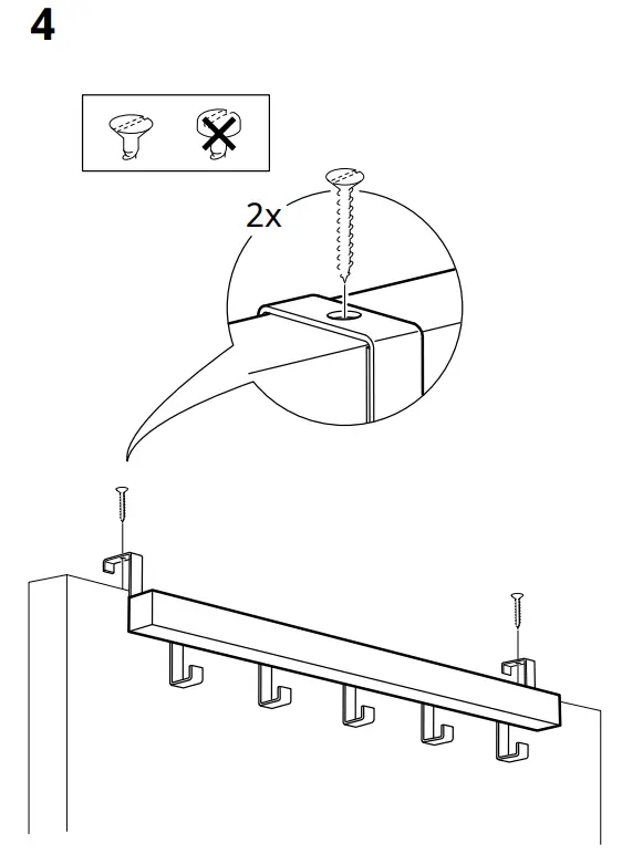 IKEA AA-1139506-6 TJUSIG Hanger for Door Wall - Fig 8