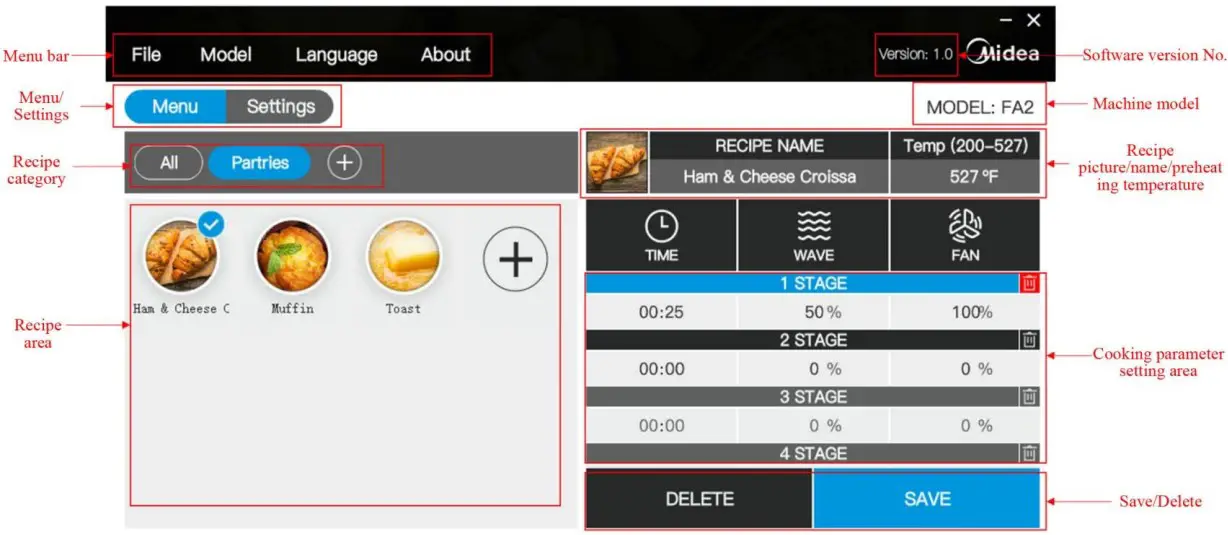 Recipe Interface Operation