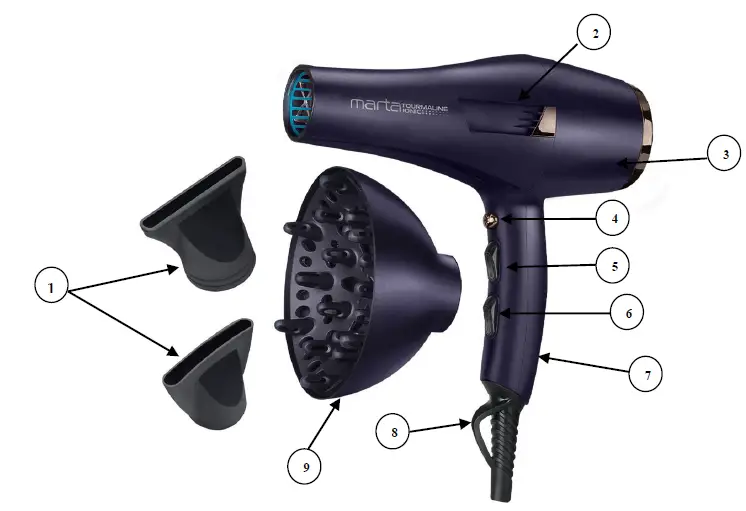 marta-MT-HD1401B-Hair-Dryer-1