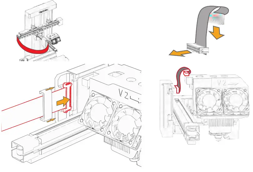 Cetus 2 3D Printer Artist D Pro IDEX Dual Extruder - Extruder