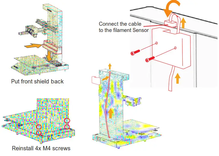 Cetus 2 3D Printer Artist D Pro IDEX Dual Extruder - Sensor