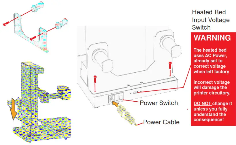 Cetus 2 3D Printer Artist D Pro IDEX Dual Extruder - Spool Holder