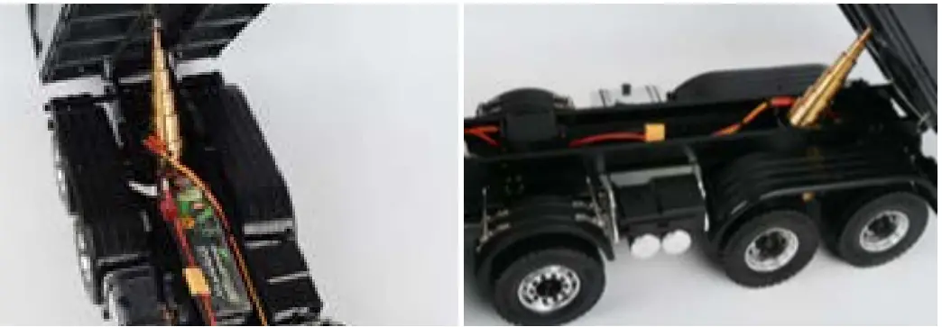 RC4WD VV-JD00043 1 14 8x8 Armageddon Hydraulic Dump Truck - Constructed of black