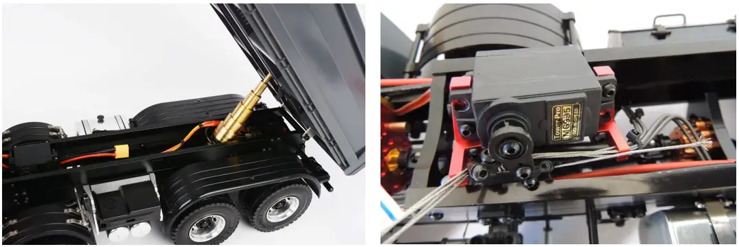 RC4WD VV-JD00043 1 14 8x8 Armageddon Hydraulic Dump Truck - access to the drive rod